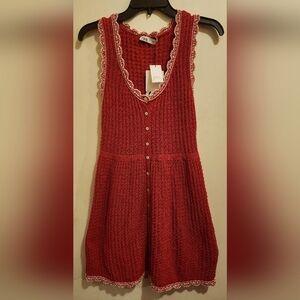 Zara Pointelle Knit Mini dress Small New